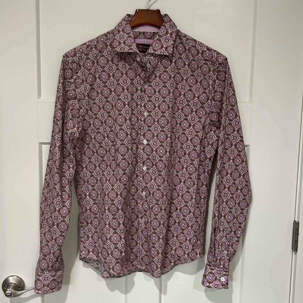 Consequence Men’s Dress Shirt Mauve Paisley Sz  S